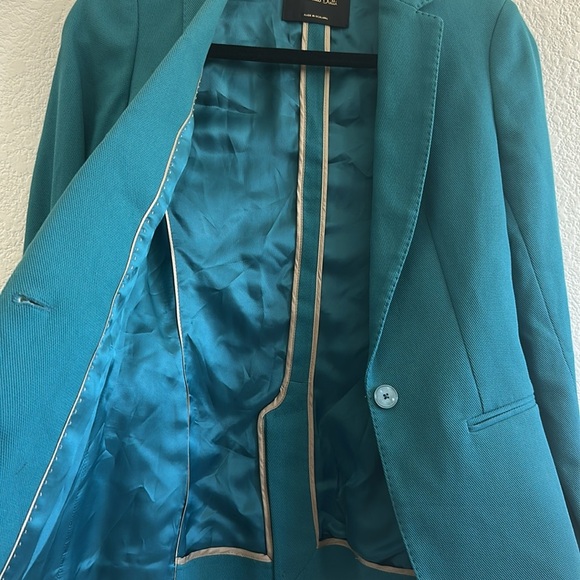 MASSIMO DUTTI Women Blazer Suit Jacket US 2 EU 34 Double Breasted - Picture 11 of 12